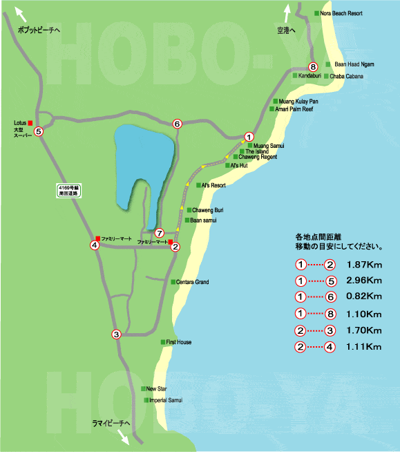 チャウエンビーチロード一方通行地図